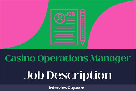 Casino Operations Manager jobs .